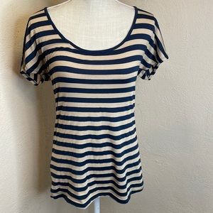 Maurice’s Striped Criss Cross Back T-shirt